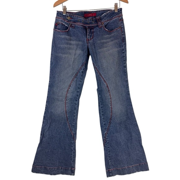 YMI Low Rise Women's Bell Flare Bootcut Jeans Size 7 Stretch - Picture 1 of 10